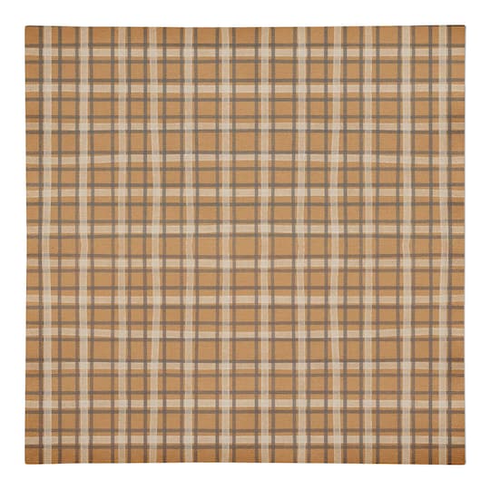 Orange Multi Plaid Cotton Twill Napkin